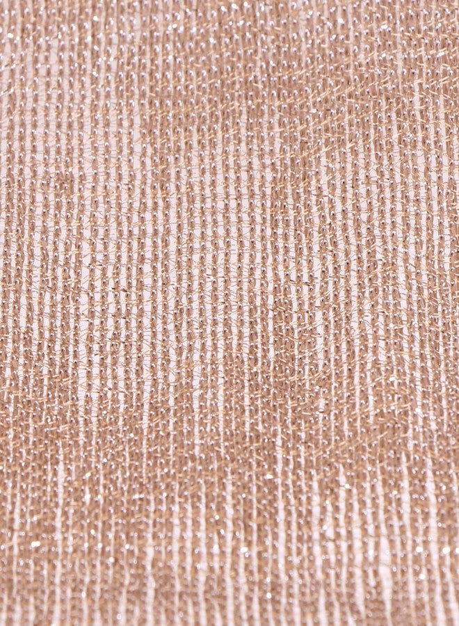 TZ Promise Women's Wedding Evening Shawl and Wrap Glitter Metallic Party Dresses Scarf with Fringe (Rose Gold) - Image 2